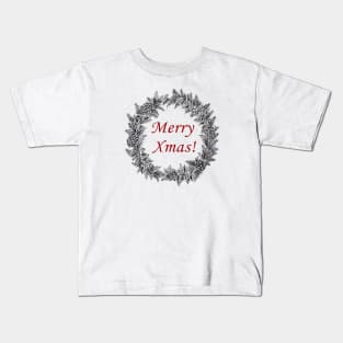 Christmas wreath - Merry Xmas Kids T-Shirt